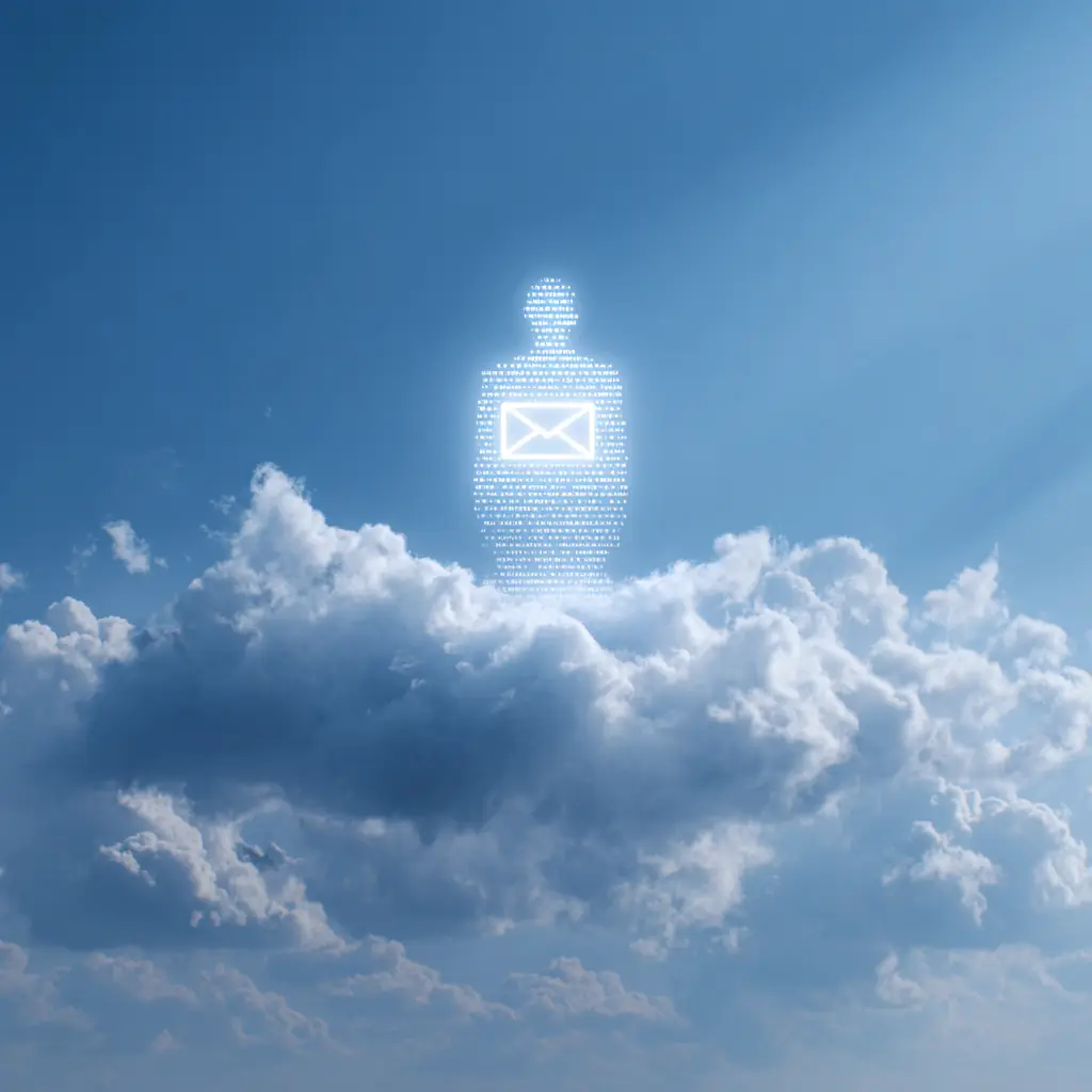 A family reviewing instructions to close a loved one's email account on a large screen.