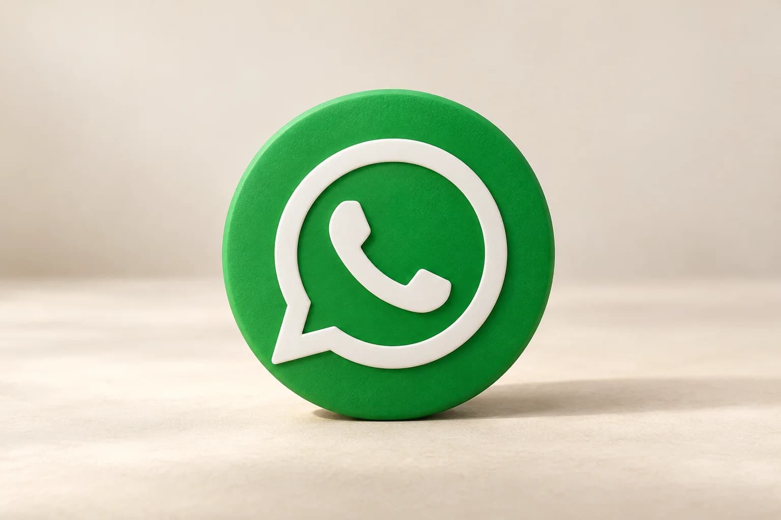 The green WhatsApp logo on a light background.